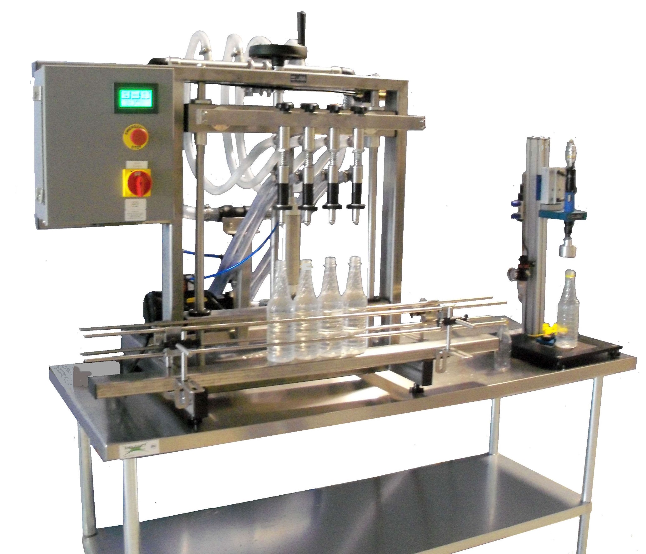 Tabletop Overflow Filling Machine with Chuck Capper from LPS